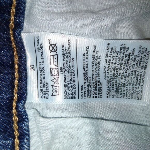 Old Navy O.G. Straight High Rise Secret-Slim pocket Jeans Size 20 Raw Hem - Picture 6 of 9